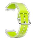 For Samsung Galaxy Watch 7  / 6 / 5 / 4 Kalebol Glacier Transparent Silicone Watch Band(Lime) - 3