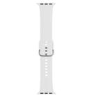 For Apple Watch 46mm / 49mm / 45mm / 44mm Kalebol Metal Pin Buckle Silicone Watch Band(White) - 3