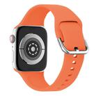 For Apple Watch 46mm / 49mm / 45mm / 44mm Kalebol Metal Pin Buckle Silicone Watch Band(Orange) - 2