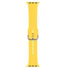 For Apple Watch 46mm / 49mm / 45mm / 44mm Kalebol Metal Pin Buckle Silicone Watch Band(Yellow) - 3