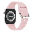 For Apple Watch 46mm / 49mm / 45mm / 44mm Kalebol Metal Pin Buckle Silicone Watch Band(Light Pink) - 2