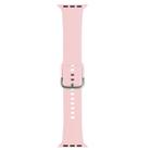 For Apple Watch 46mm / 49mm / 45mm / 44mm Kalebol Metal Pin Buckle Silicone Watch Band(Light Pink) - 3