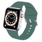 For Apple Watch 46mm / 49mm / 45mm / 44mm Kalebol Metal Pin Buckle Silicone Watch Band(Pine Green) - 1