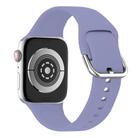 For Apple Watch 46mm / 49mm / 45mm / 44mm Kalebol Metal Pin Buckle Silicone Watch Band(Lavender) - 2