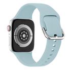 For Apple Watch 42mm / 41mm / 40mm / 38mm Kalebol Metal Pin Buckle Silicone Watch Band(Mint Green) - 2