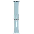 For Apple Watch 42mm / 41mm / 40mm / 38mm Kalebol Metal Pin Buckle Silicone Watch Band(Mint Green) - 3