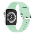 For Apple Watch 42mm / 41mm / 40mm / 38mm Kalebol Metal Pin Buckle Silicone Watch Band(Cyan) - 2