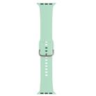 For Apple Watch 42mm / 41mm / 40mm / 38mm Kalebol Metal Pin Buckle Silicone Watch Band(Cyan) - 3