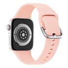 For Apple Watch 42mm / 41mm / 40mm / 38mm Kalebol Metal Pin Buckle Silicone Watch Band(Pink) - 2