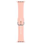 For Apple Watch 42mm / 41mm / 40mm / 38mm Kalebol Metal Pin Buckle Silicone Watch Band(Pink) - 3