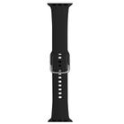 For Apple Watch 42mm / 41mm / 40mm / 38mm Kalebol Metal Pin Buckle Silicone Watch Band(Black) - 3