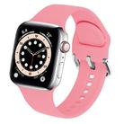 For Apple Watch 42mm / 41mm / 40mm / 38mm Kalebol Metal Pin Buckle Silicone Watch Band(Bright Pink) - 1