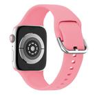 For Apple Watch 42mm / 41mm / 40mm / 38mm Kalebol Metal Pin Buckle Silicone Watch Band(Bright Pink) - 2
