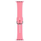 For Apple Watch 42mm / 41mm / 40mm / 38mm Kalebol Metal Pin Buckle Silicone Watch Band(Bright Pink) - 3