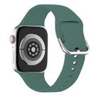 For Apple Watch 42mm / 41mm / 40mm / 38mm Kalebol Metal Pin Buckle Silicone Watch Band(Pine Green) - 2
