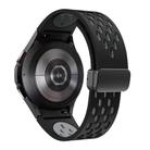 For Samsung Galaxy Watch 4 / 5 / 6 Kalebol Two-color Mesh Magnetic Black Buckle Silicone Strap(Black Grey) - 2