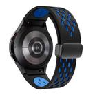 For Samsung Galaxy Watch 4 / 5 / 6 Kalebol Two-color Mesh Magnetic Black Buckle Silicone Strap(Black Sky Blue) - 2