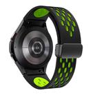 For Samsung Galaxy Watch 4 / 5 / 6 Kalebol Two-color Mesh Magnetic Black Buckle Silicone Strap(Black Fluorescent Green) - 2