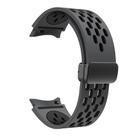For Samsung Galaxy Watch 4 / 5 / 6 Kalebol Two-color Mesh Magnetic Black Buckle Silicone Strap(Coal Black) - 3