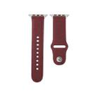 For Apple Watch 42mm / 41mm / 40mm / 38mm Kalebol Large Stud Buckle Leather Watch Band(Wine Red) - 2