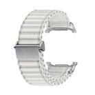 For Samsung Galaxy Watch Ultra 47mm Kalebol Ocean Loop Nylon Braided Watch Band(White) - 3