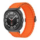 For Samsung Galaxy Watch Ultra 47mm Kalebol Ocean Loop Nylon Braided Watch Band(Orange) - 1