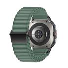 For Samsung Galaxy Watch Ultra 47mm Kalebol Ocean Loop Nylon Braided Watch Band(Army Green) - 2