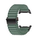 For Samsung Galaxy Watch Ultra 47mm Kalebol Ocean Loop Nylon Braided Watch Band(Army Green) - 3