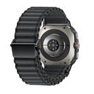 For Samsung Galaxy Watch Ultra 47mm Kalebol Ocean Loop Nylon Braided Watch Band(Dark Grey) - 2