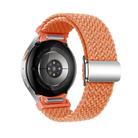 For Samsung Galaxy Watch 5 Pro / 6 / 7 Kalebol Button Braided Loop Magnetic Buckle Watch Band(Orange) - 2