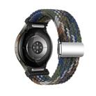 For Samsung Galaxy Watch 5 Pro / 6 / 7 Kalebol Button Braided Loop Magnetic Buckle Watch Band(Denim) - 2