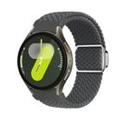 For Samsung Galaxy Watch 5 Pro / 6 / 7 Kalebol Button Braided Loop Magnetic Buckle Watch Band(Space Grey) - 1