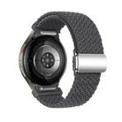 For Samsung Galaxy Watch 5 Pro / 6 / 7 Kalebol Button Braided Loop Magnetic Buckle Watch Band(Space Grey) - 2