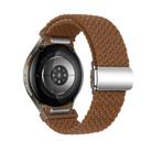 For Samsung Galaxy Watch 5 Pro / 6 / 7 Kalebol Button Braided Loop Magnetic Buckle Watch Band(Brown) - 2