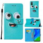 For Huawei P smart 2020 Cross Texture Painting Pattern Horizontal Flip Leather Case with Holder & Card Slots & Wallet & Lanyard(Big Eyed) - 1