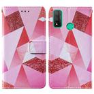 For Huawei P smart 2020 Cross Texture Painting Pattern Horizontal Flip Leather Case with Holder & Card Slots & Wallet & Lanyard(Pink Diamond) - 3