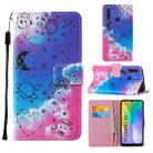 For Huawei Y6p Cross Texture Painting Pattern Horizontal Flip Leather Case with Holder & Card Slots & Wallet & Lanyard(Love Universe) - 1