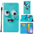 For Huawei Y6p Cross Texture Painting Pattern Horizontal Flip Leather Case with Holder & Card Slots & Wallet & Lanyard(Big Eyed) - 1