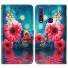 For Huawei Y6p Cross Texture Painting Pattern Horizontal Flip Leather Case with Holder & Card Slots & Wallet & Lanyard(Chrysanthemum) - 3