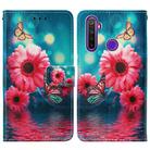 For OPPO Realme 5 / C3 / 6i Cross Texture Painting Pattern Horizontal Flip Leather Case with Holder & Card Slots & Wallet & Lanyard(Chrysanthemum) - 3