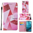 For Oppo A7 / A5S / A12 Cross Texture Painting Pattern Horizontal Flip Leather Case with Holder & Card Slots & Wallet & Lanyard(Pink Diamond) - 1