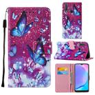 For Vivo Y17 / Y15 / Y12/ U10 / Y11 / Y3 Cross Texture Painting Pattern Horizontal Flip Leather Case with Holder & Card Slots & Wallet & Lanyard(Purple Butterfly) - 1