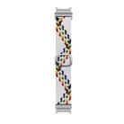 For Samsung Galaxy Watch 7 / 6 / 5 / 4  Kalebol Eight Buckle Nylon Braided Watch Band(White Rainbow) - 2