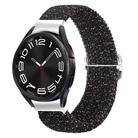 For Samsung Galaxy Watch 7 / 6 / 5 / 4  Kalebol Eight Buckle Nylon Braided Watch Band(Starlight Black) - 1