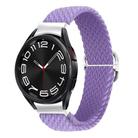 For Samsung Galaxy Watch 7 / 6 / 5 / 4  Kalebol Eight Buckle Nylon Braided Watch Band(England Purple) - 1