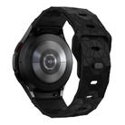 For Samsung Galaxy Watch 4 / 5 / 6 Kalebol Football Pattern Reverse Buckle Silicone Strap(Black) - 2