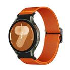 For Samsung Galaxy Watch 5 Pro / 6 / 7 Kalebol Button Elastic Nylon Watch Band(Orange) - 1