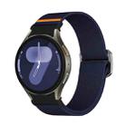 For Samsung Galaxy Watch 5 Pro / 6 / 7 Kalebol Button Elastic Nylon Watch Band(Midnight Blue) - 1