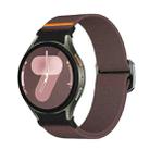 For Samsung Galaxy Watch 5 Pro / 6 / 7 Kalebol Button Elastic Nylon Watch Band(Smoky Purple) - 2