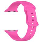 For Apple Watch 46mm / 49mm / 45mm / 44mm Kalebol 8-shaped Buckle Butterfly Embossed Silicone Watch Band(Hot Pink) - 2